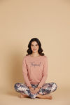 Zivame Buttersoft Knit Poly Pyjama Set - Maple Sugar — thumbnail 4